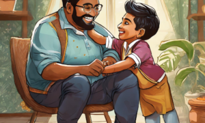 Firefly slightly chubby indian father and son indoor playing 50168 Dadsbanter