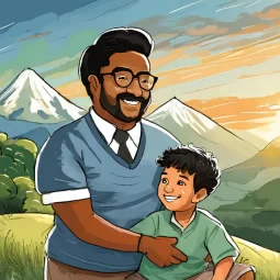 A father and son enjoying time together outdoors