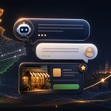 Concept illustration of ChatGPT advertising becoming available to businesses in India